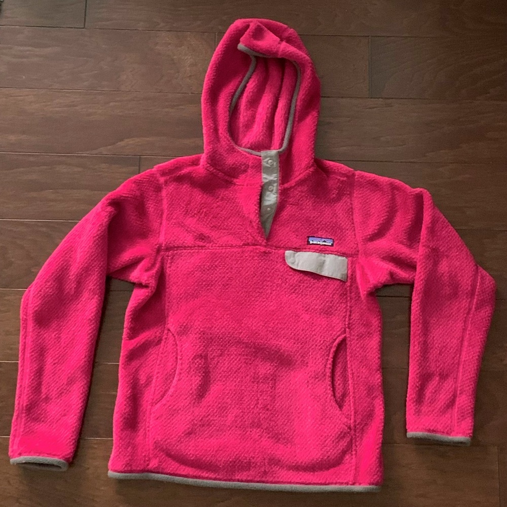 Patagonia re-tool fleece with hood.